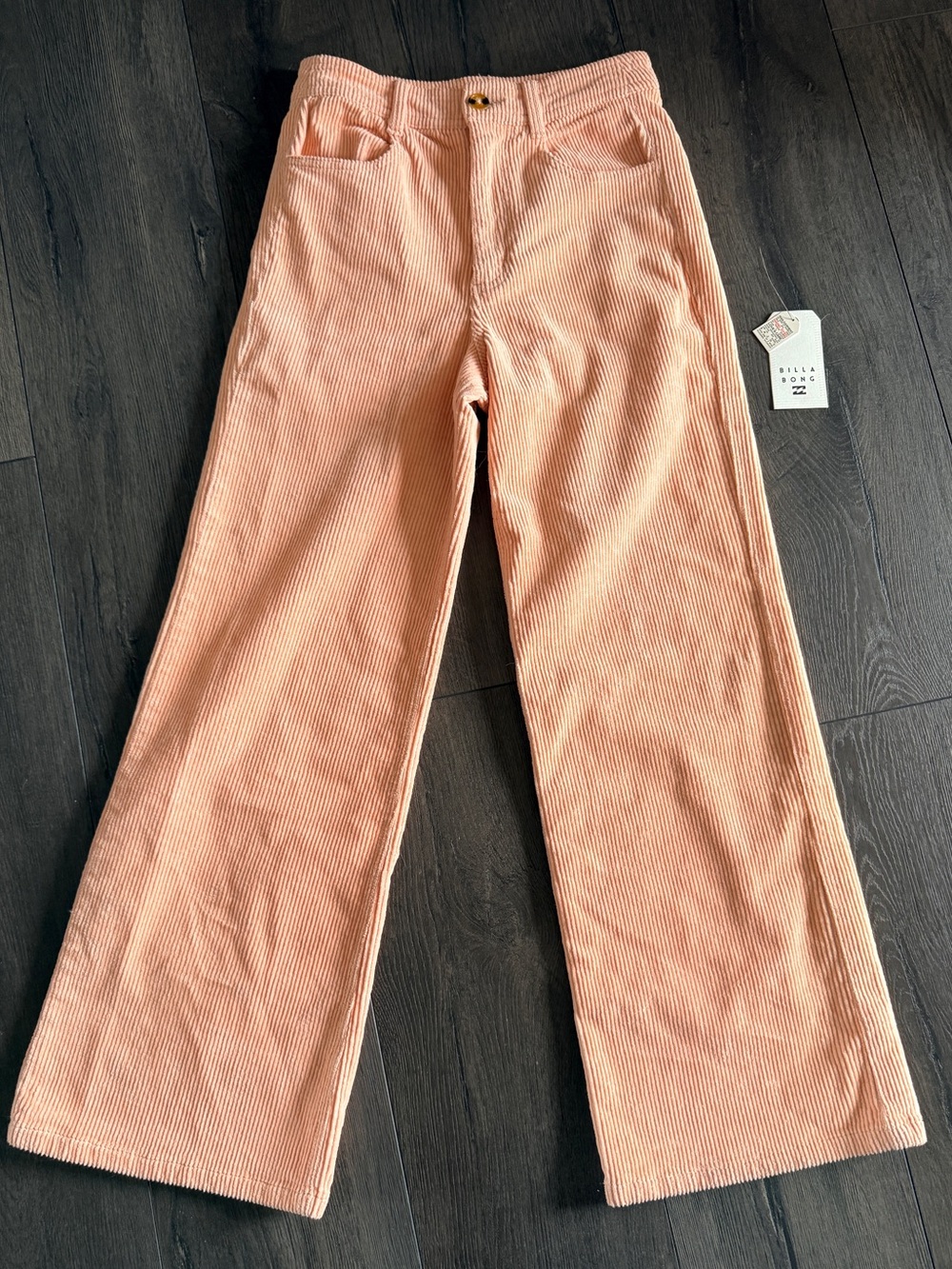 Billabong Corduroy Wide Leg Pants Size 25 NWT